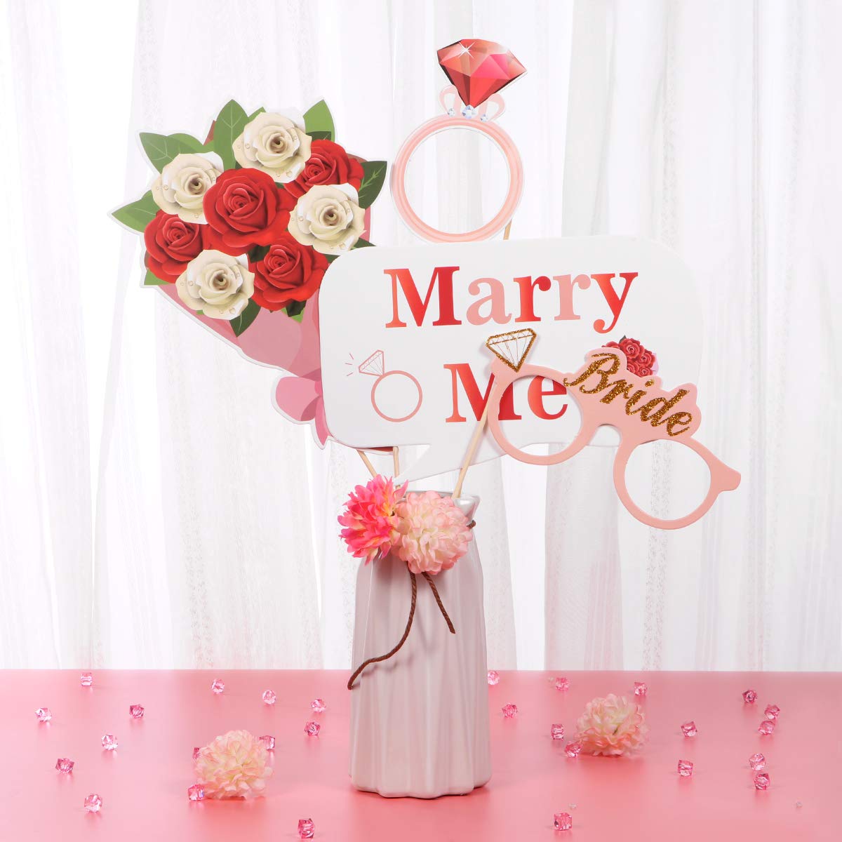 Amazon.co.jp: Frcolor フォトプロップス 結婚式 撮影小道具